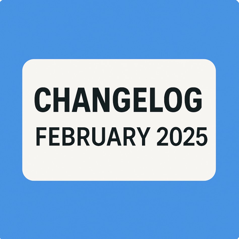 Changelog for January 2025